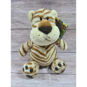 Gulliver Plush Striped Tiger Stuffed Animal Soft Brown Beige 10" New With Tags
